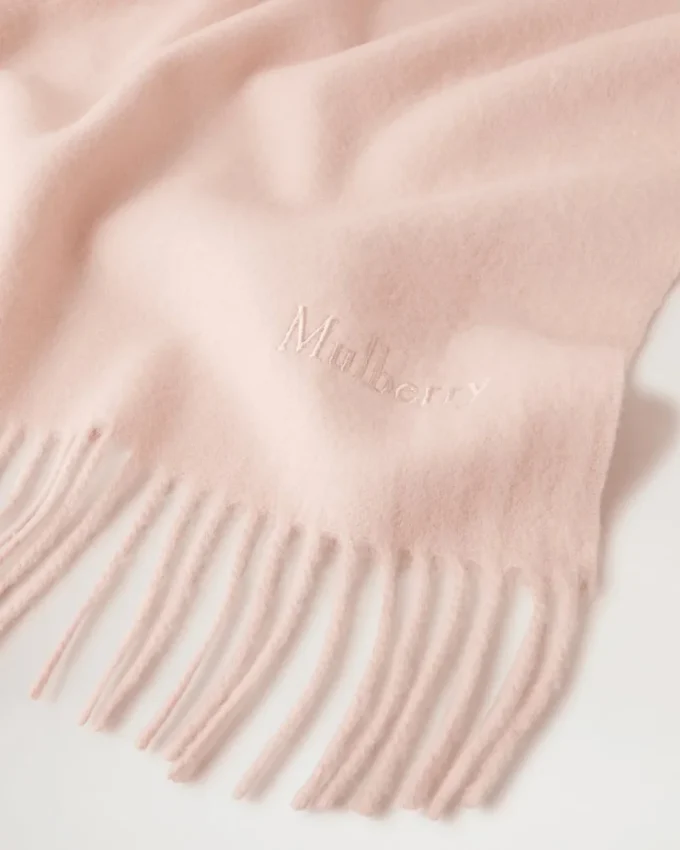 Solid Merino Wool Scarf Rosewater Merino Wool Women