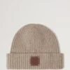Solid Textured Beanie Maple Lambswool Men