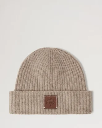Solid Textured Beanie Maple Lambswool Men