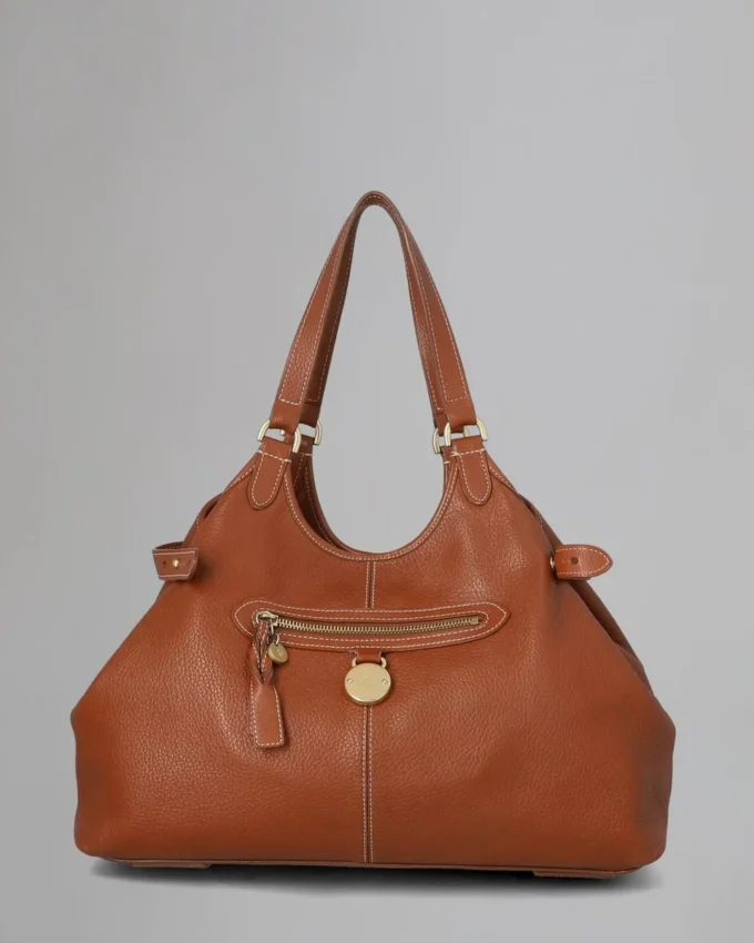 Somerset Tote Pre-Loved Oak Pebble Leather Pre-Loved Bags