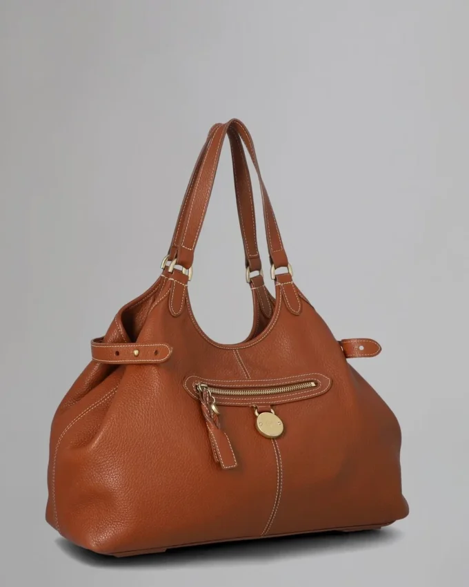 Somerset Tote Pre-Loved Oak Pebble Leather Pre-Loved Bags