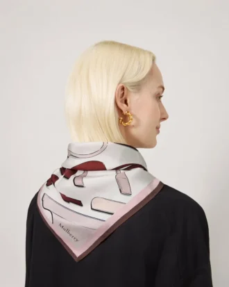 Square Scarf – Bayswater Workshop Blossom Pink Silk Twill