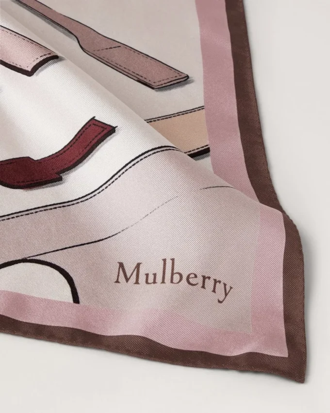 Square Scarf – Bayswater Workshop Blossom Pink Silk Twill