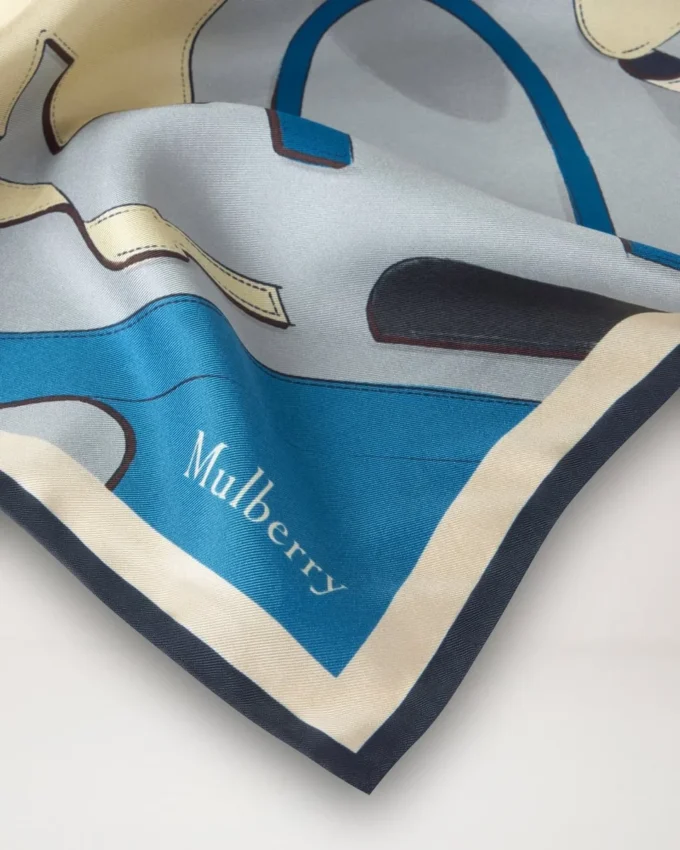 Square Scarf – Bayswater Workshop Light Grey Silk Twill
