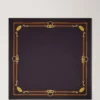 Square Scarf – Belted Border Deep Aubergine Silk Twill