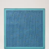 Square Scarf – Fishing Lure Marina Blue Silk Twill