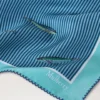 Square Scarf – Fishing Lure Marina Blue Silk Twill
