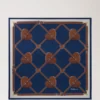Square Scarf – Heart Pockets Pigment Blue Silk Twill