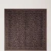Square Scarf – Leopard Ebony Silk Twill Women
