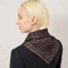 Square Scarf – Leopard Ebony Silk Twill Women