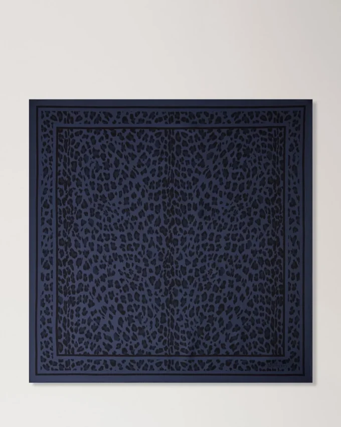 Square Scarf – Leopard Night Sky Silk Twill Women