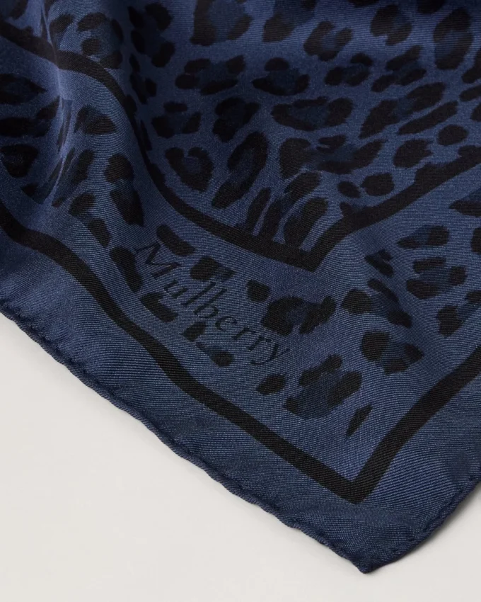 Square Scarf – Leopard Night Sky Silk Twill Women