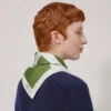 Square Scarf – Mulberry Lettering Fern & Eggshell Silk Twill