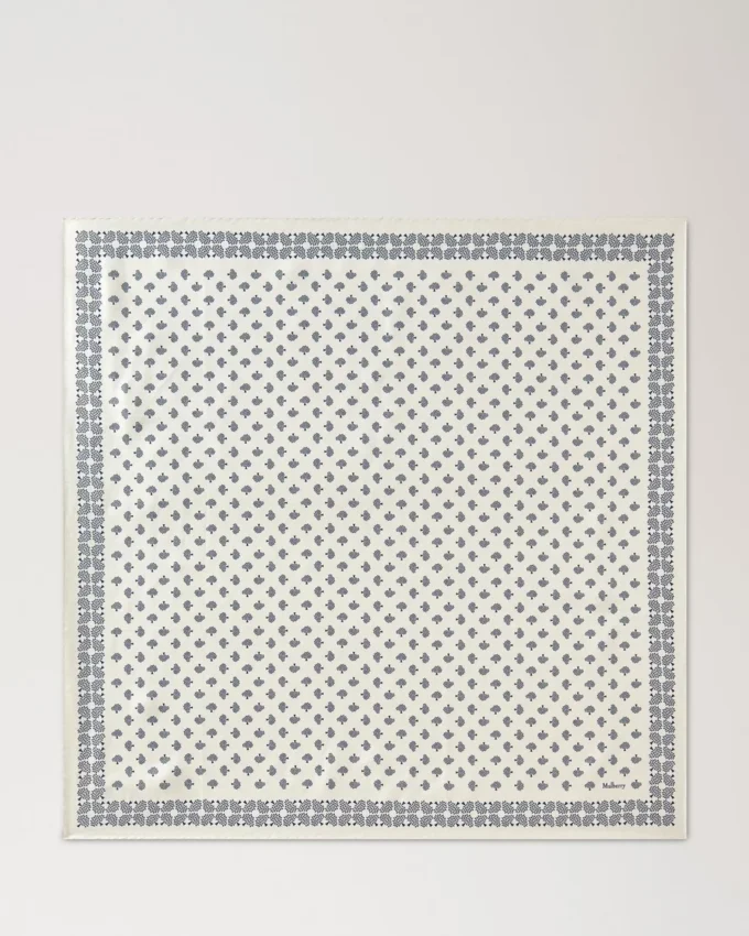 Square Scarf – Mulberry Tree Eggshell Silk Twill