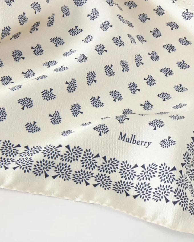 Square Scarf – Mulberry Tree Eggshell Silk Twill