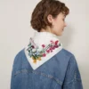 Square Scarf – Wild Floral Eggshell Silk Twill Women
