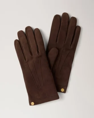 Suede Gloves Ebony Suede & Cashmere Hats & Gloves