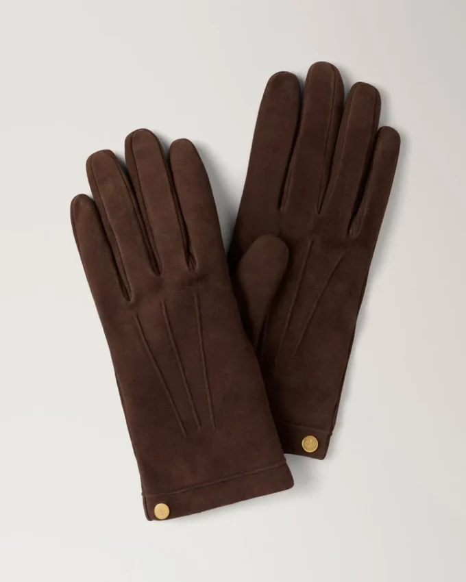 Suede Gloves Ebony Suede & Cashmere Hats & Gloves