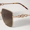 Tallulah Sunglasses Oak Metal & Bio Acetate Women
