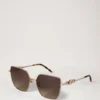 Tallulah Sunglasses Oak Metal & Bio Acetate Women