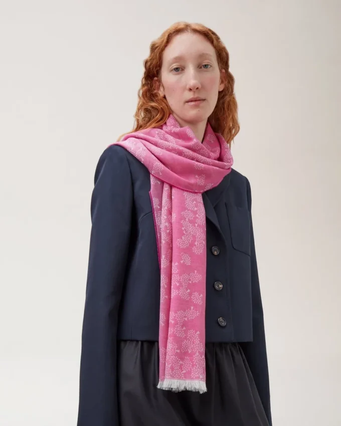 Tamara Scarf Mulberry Pink Cotton Women