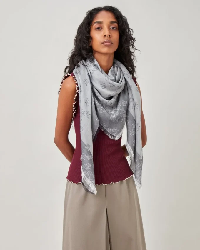 Tamara Square Grey Cotton Women