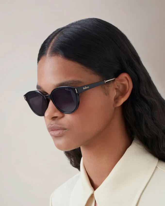Taylor Sunglasses Black Bio Acetate & Metal Women