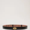 Thin Darley Belt Black Natural Grain Leather Darley