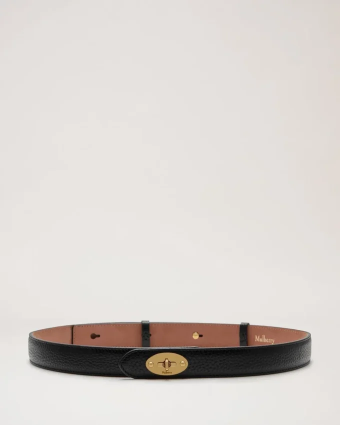 Thin Darley Belt Black Natural Grain Leather Darley