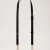Thin Leather Strap Black Micro Classic Grain Women