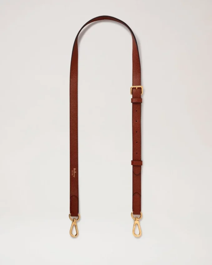 Thin Leather Strap Oak Two-Tone Small Classic Grain