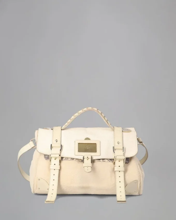 Travel Day Bag Pre-Loved Marshmallow White Mixed Material-Hairc