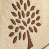 Tree Tote – Raffia Ecru & Bright Oak Raffia & Leather Trim