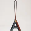Tri-Colour Leather Keyring – a Black Silky Calf