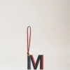 Tri-Colour Leather Keyring – M Black Silky Calf