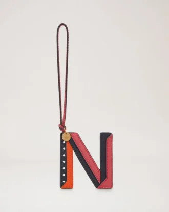 Tri-Colour Leather Keyring – N Midnight Silky Calf