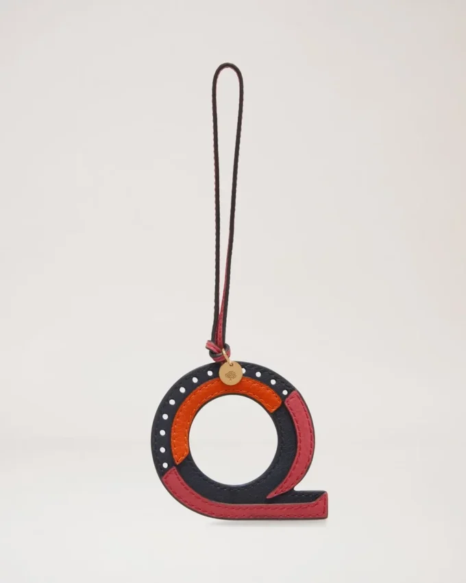 Tri-Colour Leather Keyring – Q Midnight Silky Calf