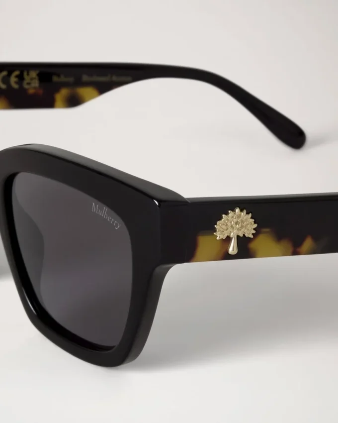Vera Sunglasses Black & Tortoiseshell Bio Acetate