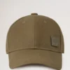 Waxed Baseball Cap Dark Moss Waxed Cotton Men