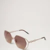 Willow Sunglasses Gold & Teak Metal Sunglasses