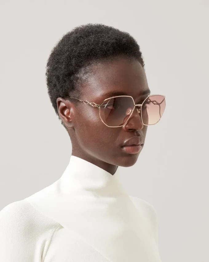 Willow Sunglasses Gold & Teak Metal Sunglasses