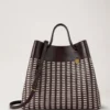 Woven Tote Ebony & Eggshell Woven Leather Gifts for Her