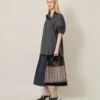 Woven Tote Ebony & Eggshell Woven Leather Gifts for Her
