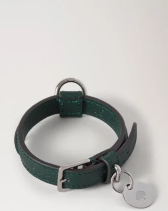 Xs Leather Dog Collar Mulberry Green Small Classic Grain