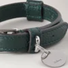 Xs Leather Dog Collar Mulberry Green Small Classic Grain