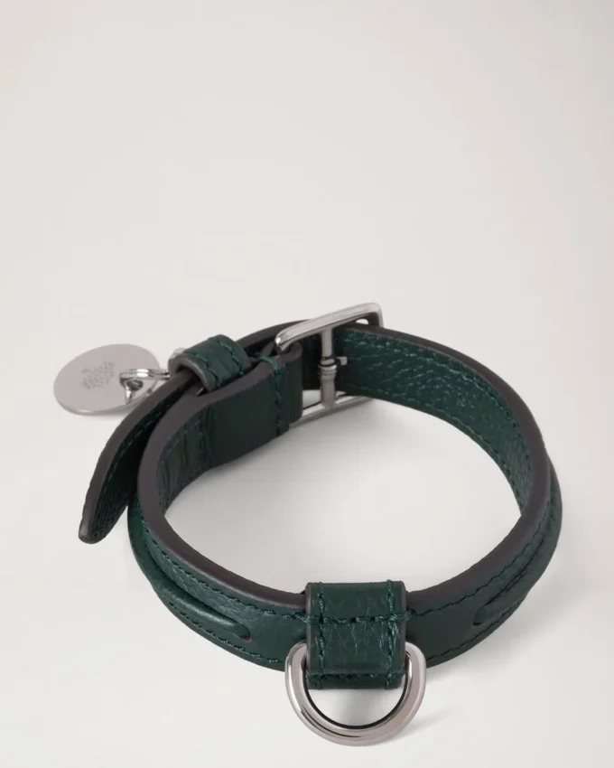 Xs Leather Dog Collar Mulberry Green Small Classic Grain