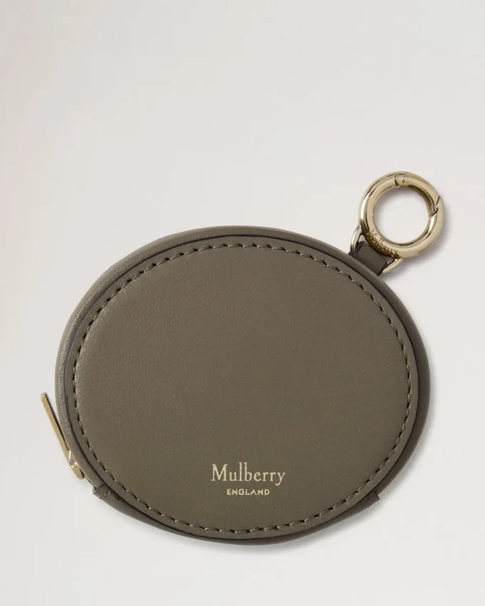 Zipped Case Keyring Linen Green Micro Classic Grain