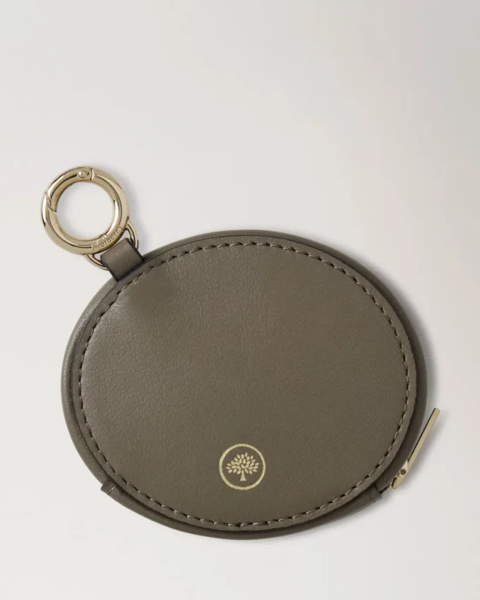 Zipped Case Keyring Linen Green Micro Classic Grain