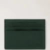 Zipped Credit Card Slip Mulberry Green Small Classic Grain